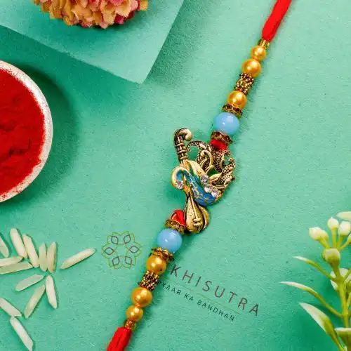 Traditional Peacock Rakhi