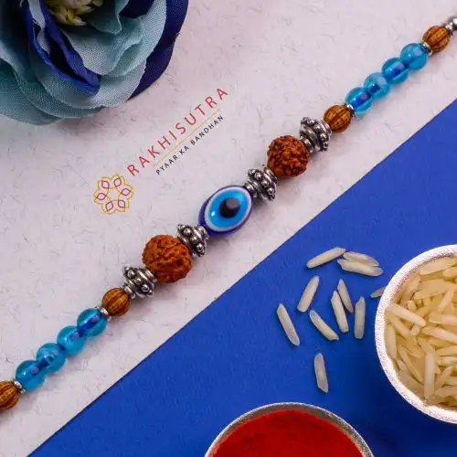 Divine Evil Eye Rudraksh Rakhi