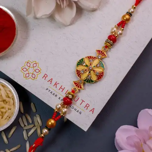 Stunning Kundan Rakhi for Brother