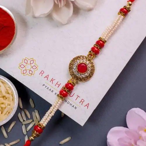 Graceful Kundan Rakhi