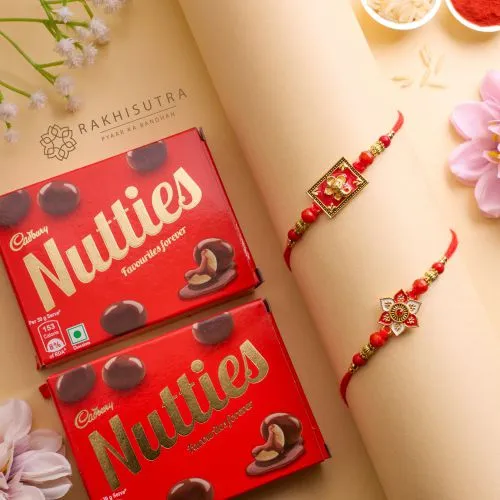 Divine Rakhi Set N Nutties Combo