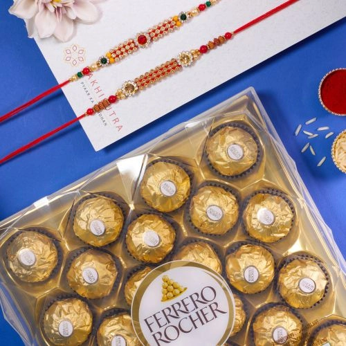 Classic AD Rakhi Set N Ferrero Rocher Treat