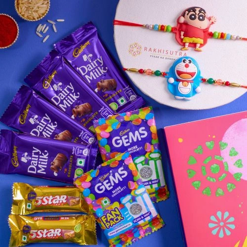 Exclusive Kids Cartoon Rakhi N Cadbury Celebrations Combo