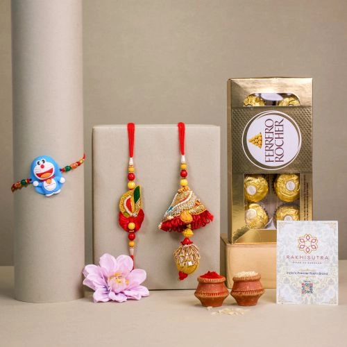 Elegant Family Rakhi Set N Rocher Bliss