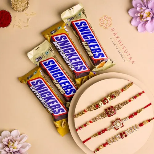 Stunning AD Rakhi N Snickers Delight