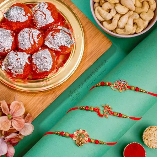 Festive Rakhi  N  Sweets Delight combo