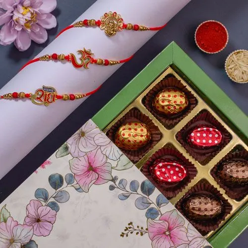 Luxury Rakhi and Sweet Temptations Gift