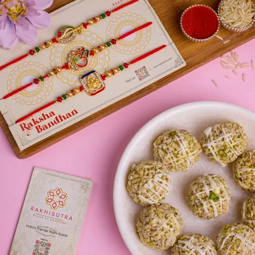 Special Raksha Bandhan with Laddu and Rakhis