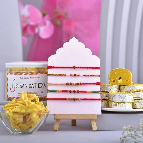 Designer Rakhi N Snack Gift Pack