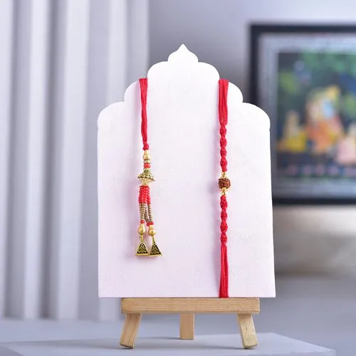 Sacred Rudraksh Rakhi Set