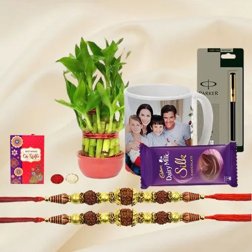 Marvelous Auspicious Rudraksh Rakhi N Assortments