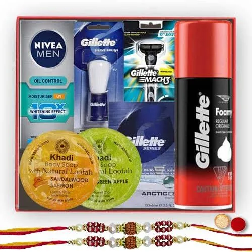 Wonderful Grooming Kit for Men with Rudraksh Rakhi