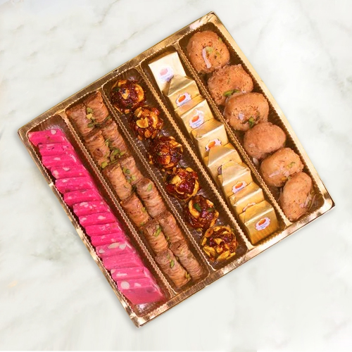 Luscious Indian Sweets Box by Kesar