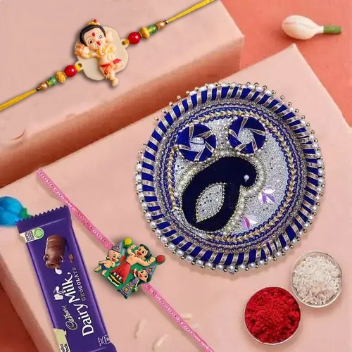 Splendid Kid Rakhi Rakhi Thali with and Dairy Milk