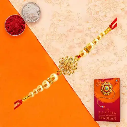 Exotic Stone work Pearl Rakhi