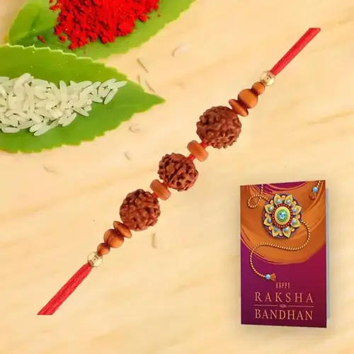 Blessed Rudrakhsa Rakhi Thread