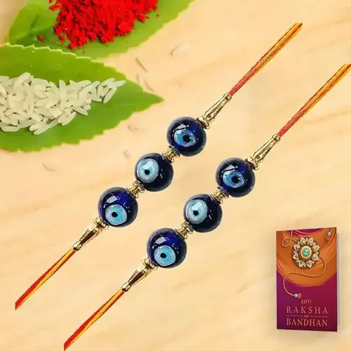 Graphic Blue Evil Eye Rakhi