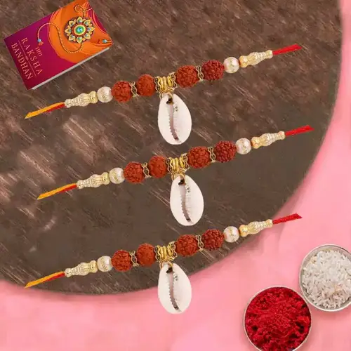 Radiant Beads Rakhi Trio