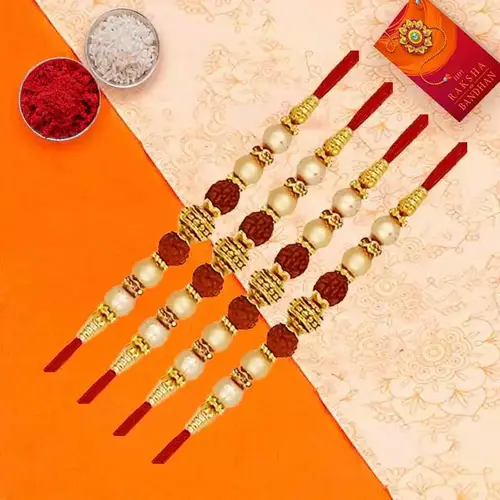 Richness Imbibed Rudraksha Rakhis