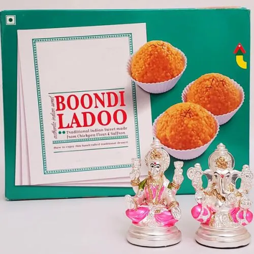 Festive Blessings: Lakshmi-Ganesha Duo N Laddoo Treats