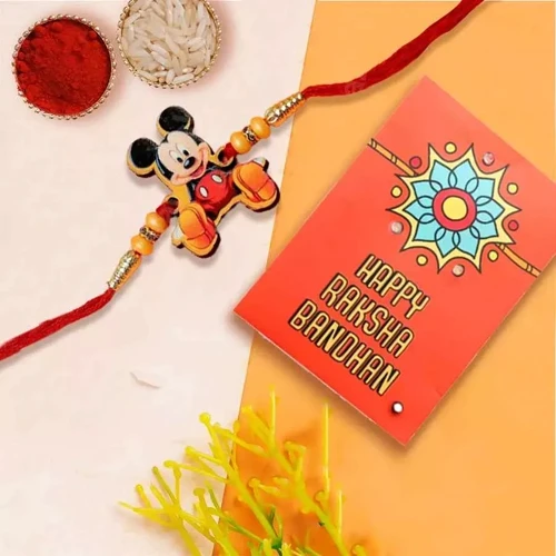 Cool Kids Rakhi with Roli, Chawal Tika n Card