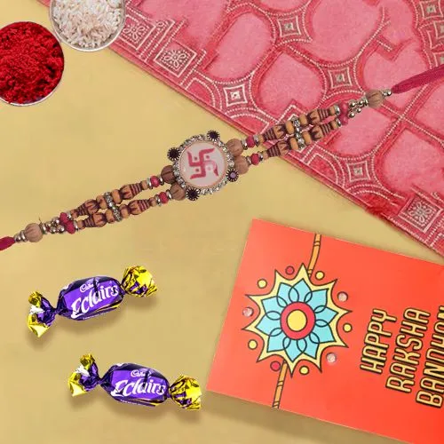 Swastik Rakhi & Chocolates Duo