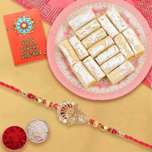 Classic Rakhi & Kaju Rolls Combo