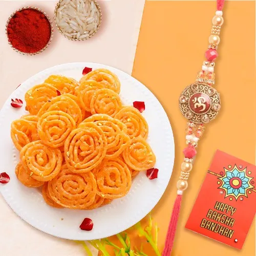 Ganesh Blessings Rakhi & Jalebi Delight