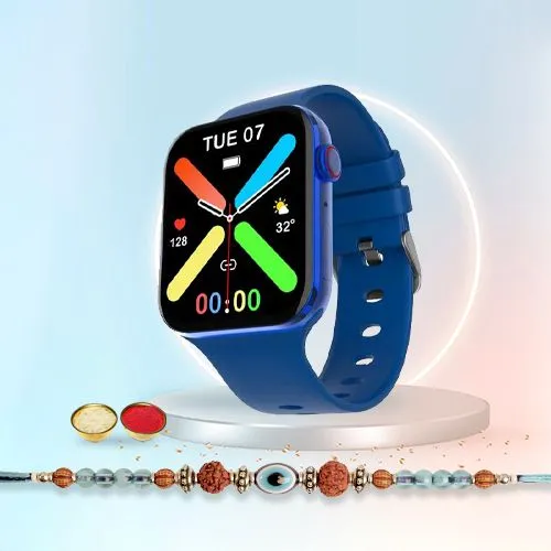 Trendy Evil Eye Rakhi N Fire Boltt Smart Watch Duo